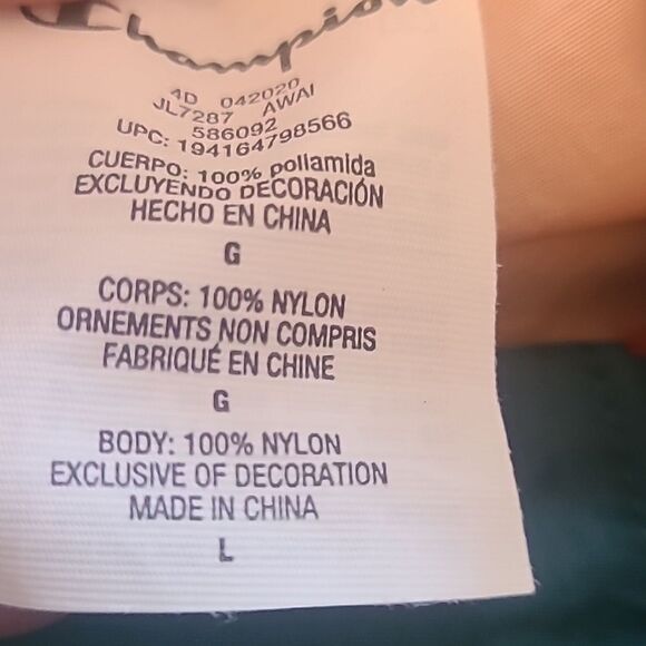 Champion Colorblocked Wind Breaker Pullover Kangaroo Pocket Size L - Picture 11 of 11